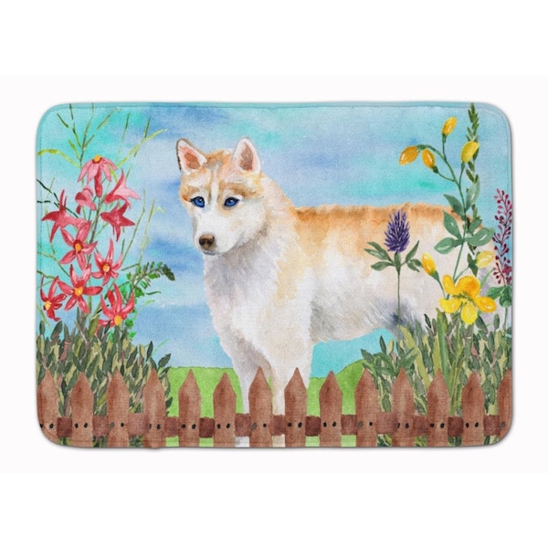 Carolines Treasures Siberian Husky Spring Machine Washable Memory Foam Mat CK1217RUG - main
